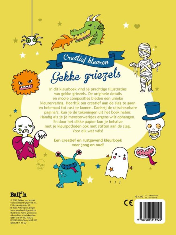 Chargez l'image dans la visionneuse de la galerie, Ballon kleurboek gekke griezels
