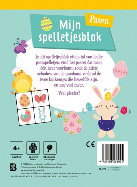 Mijn spelletjesblok pasen 4+