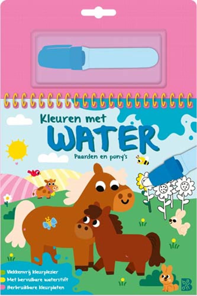Afbeelding laden in galerijviewer, Kleuren met water paarden en pony's 3+
