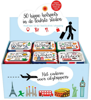 Display stedenblikjes 6 x 3 exemplaren