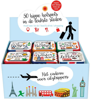 Display stedenblikjes 6 x 3 exemplaren