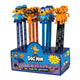 Dsp. dog man 3d gum+pen. 12 stuks. 4 ass