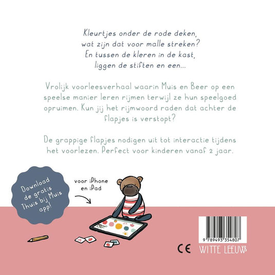 Kartonboek: zoek en rijm met muis 2+