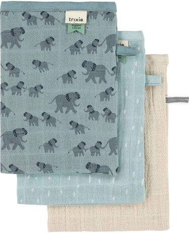 Trixie tetra washandjes 3-pack mix - enchanting elephant