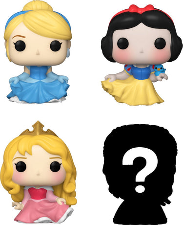 Funko bitty pop: disney princess 4-pack series 3 - cinderella 222 - snow white 339 - aurora 325 + mystery