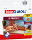 Tesa tochtstrip moll d-profiel rubber 6mx9mm bruin