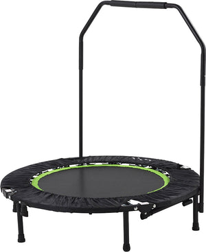 Tunturi fitness trampoline - opvouwbaar - 104cm springoppervlak - inclusief beschermrand handgrip - incl. gratis fitnessapp