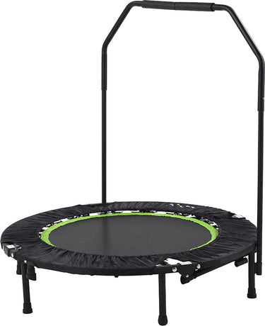 Tunturi fitness trampoline - opvouwbaar - 104cm springoppervlak - inclusief beschermrand handgrip - incl. gratis fitnessapp