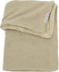 Meyco baby mini knots teddy ledikant deken - sand - 100x150cm - 2.0 tog