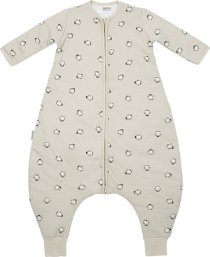 Meyco baby penguin baby winter slaapoverall jumper met vaste mouw - soft sand - 104cm - 2.5 tog