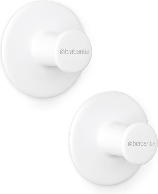 Brabantia renew handdoekhaakjes - 2 stuks - zonder boren - white