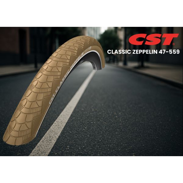 Load image into Gallery viewer, Cst buitenband zeppelin 26 x 1.75'' 47-559 - khaki met reflectie
