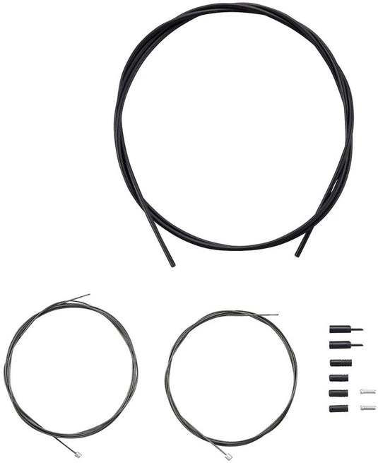 Shimano road optislick schakelkabelset – rvs binnenkabels – voor voor- en achterderailleur – zwart