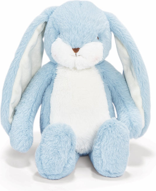 Bunnies by the bay floppy nibble konijn - knuffeldier - knuffel voor kinderen - geborduurde details - 34 cm - blauw