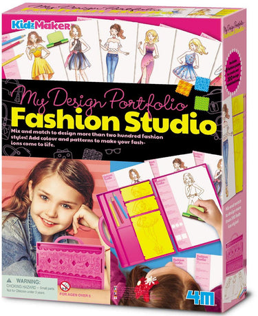4m knutselen - jouw eigen fashion studio - creatief speelgoed - hobbypakket mode - kidzmaker - 5 jaar