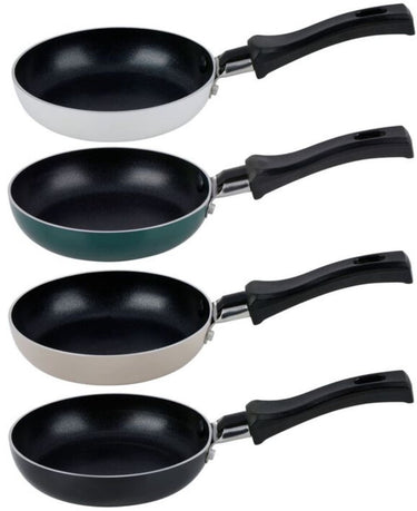 Alpina mini koekenpan 12 cm - kleine pan set van 4 - antiaanbakpan - geschikt voor inductie - pfas-vrij - aluminium