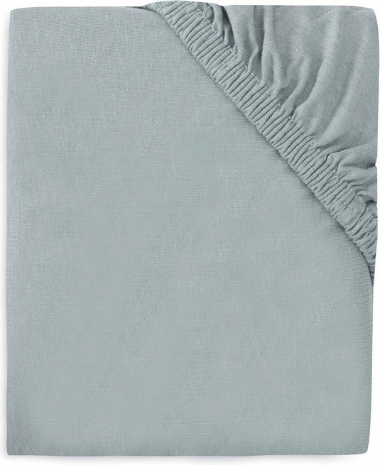 Jollein baby - hoeslaken jersey 70 75x140 150cm - ledikant babybed - zacht katoen - sea green