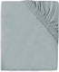 Jollein baby - hoeslaken jersey 70 75x140 150cm - ledikant babybed - zacht katoen - sea green