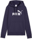 Puma ess no. 1 logo hoodie fl (s) dames trui - deep plum