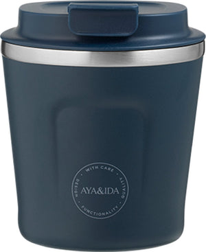Aya ida aya ida - cup2go - koffiebeker - coffee to go - reisbeker - meenemen - 240ml - navy nieuw