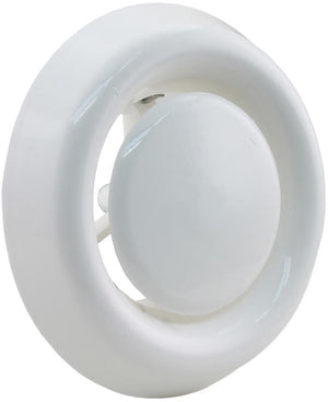 Starx afzuigventiel rond - wit - kunststof - met klemmen - diameter 125 mm