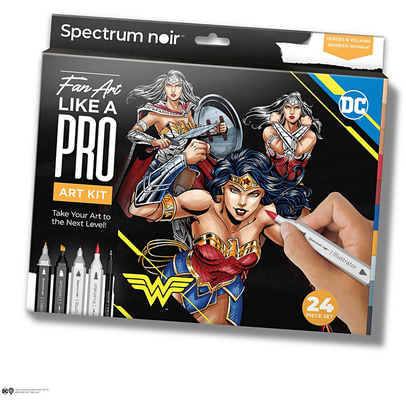 Load image into Gallery viewer, Creativ company hobbyset illustratie stripboekhelden wonder woman kleurset
