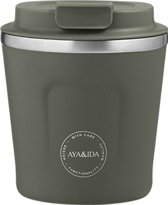 Aya ida aya ida - cup2go - koffiebeker - coffee to go - reisbeker - meenemen - 240ml - tropical green nieuw
