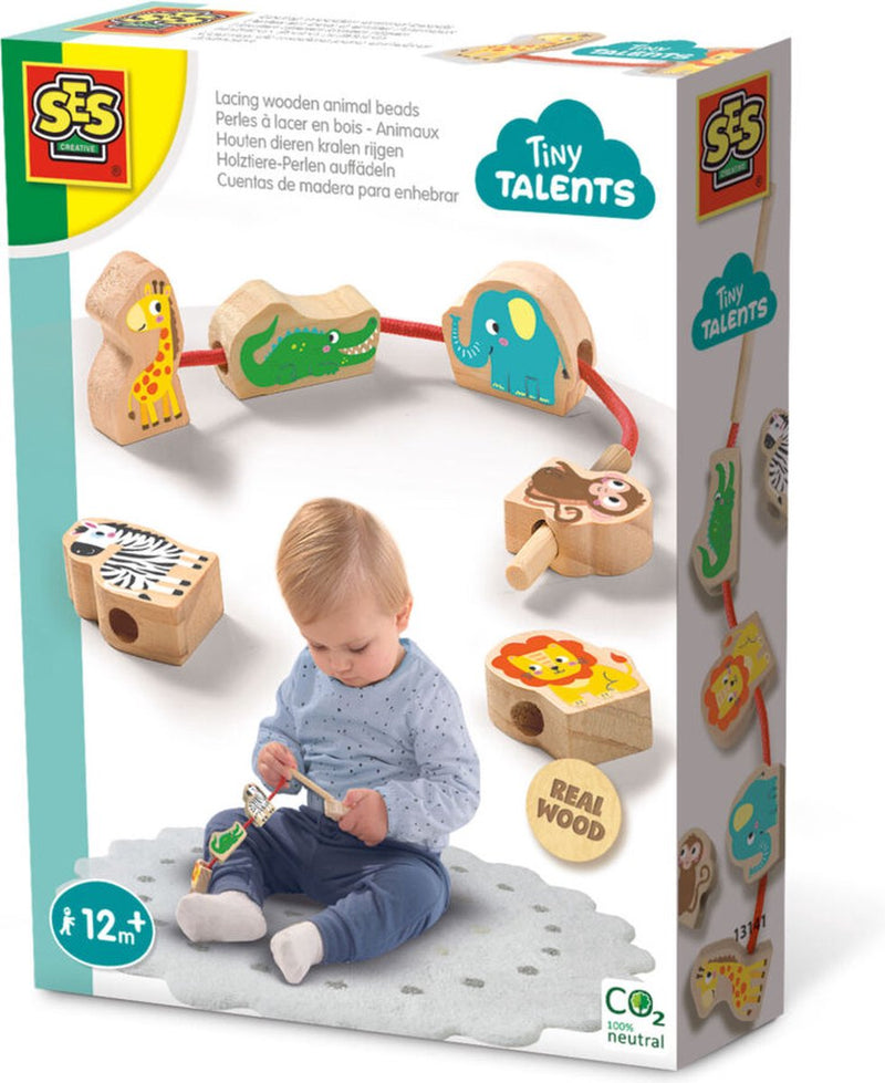 ギャラリービューアに画像をロードする, Ses creative ses tiny talents houten dierenkralen rijgen
