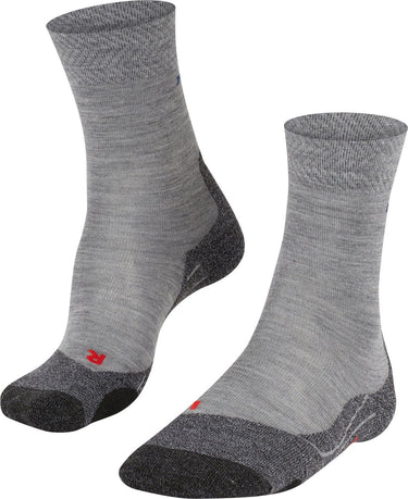 Falke tk2 melange anti-blaar dik wol functioneel materiaal wandelsokken heren grijs - maat 44-45