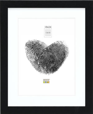 Deknudt frames fotolijst - zwart met passe-partout - 13x18 18x24 cm