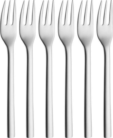 Wmf nuova - taartvorkjes - 6 stuks - rvs - elegant design - vaatwasserbestendig
