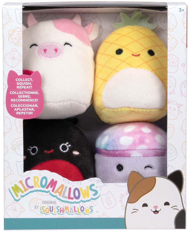 Laden Sie das Bild in Galerie -Viewer, Squishmallows pluche speelgoed micromallows 6,5 cm set van 4 multi kleuren.
