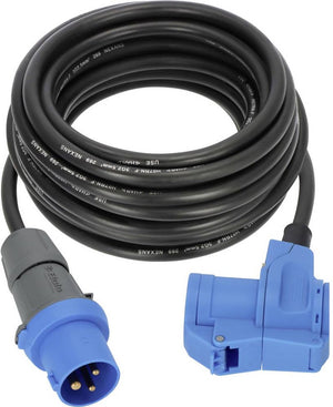 Brennenstuhl cee camping verlengkabel 10m kabel in zwart (cee stekker en hoekkoppeling incl. veiligheidscontact combinatie stopcontact, 230v 16a, voor permanent gebruik buitenshuis, made in germany)