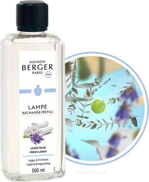 Lampe berger navulling - linge frais – fresh linen 500ml