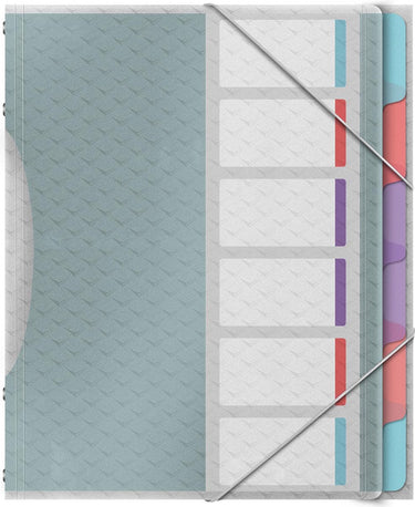 Esselte colour'breeze sorteermap, polypropyleen, ft a4, 6 tabs, assorti