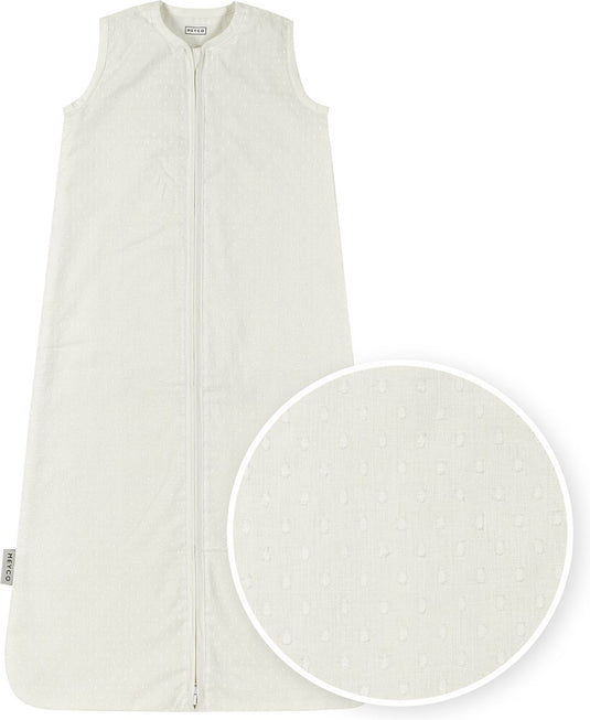 Meyco baby plume baby zomerslaapzak - offwhite - 90cm - 0.5 tog