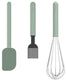 Mepal bakset 3-delig (spatel groot + kwast + garde groot) chef it - set voor bakkers - hittebestendig - vaatwasmachinebestendig - keukengerei - nordic sage