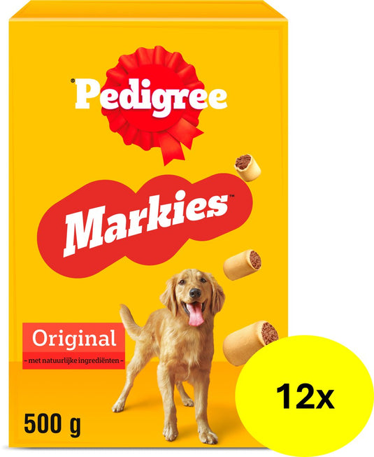 Pedigree hondensnacks - markies original koekjes - 12x500g