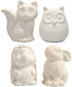 Creativ company dierenspaarpot 4 stuk uil, vos, egel en haas