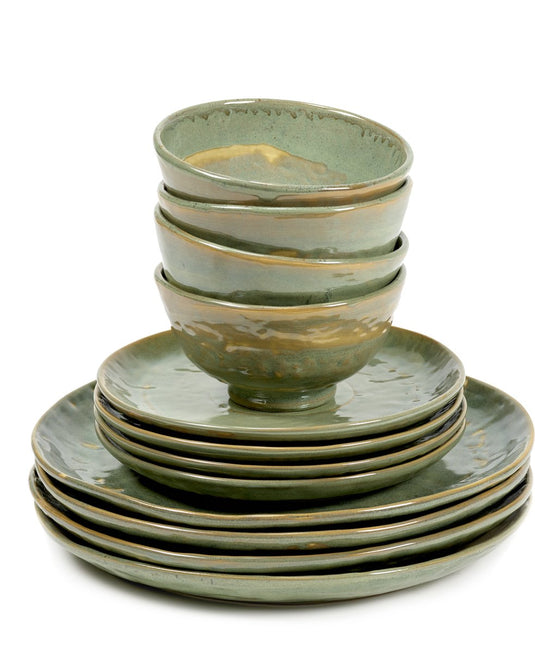 Serax - pascale naessens pure - serviesset - zeegroen - 12 stuks