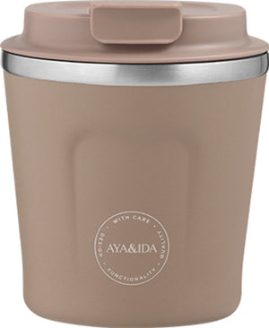 Aya ida aya ida - cup2go - koffiebeker - coffee to go - reisbeker - meenemen - 240ml - dusty brown nieuw