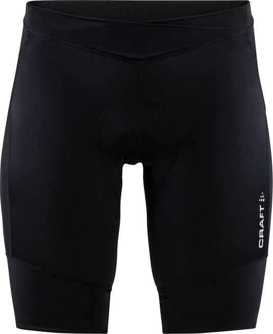 Craft core essence shorts w dames fietsbroek - zwart - zilver