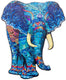 Engelhart houten puzzel olifant – 244 unieke puzzelstukjes – a3 formaat grote houten legpuzzel – dieren puzzelspel – uitdagend denkspel – inclusief opbergetui –