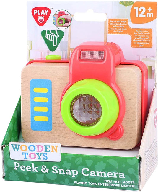 Playgo houten speelgoedcamera