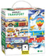 Banana panda puzzel transport educatief speelgoed voertuigen 60 stukjes.