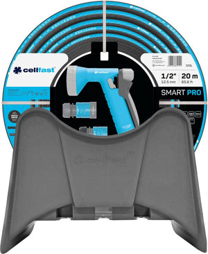Cellfast smart pro ats - slang met houder 1 2 20m - 4-lagige slang 1 2 , pistoolspuit, 2 x snelkoppeling, universele aansluiting met binnendraad
