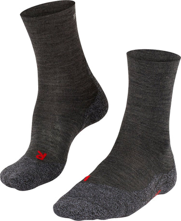 Falke tk2 sensitive anti-blaar dik wol functioneel materiaal wandelsokken dames grijs - maat 41-42