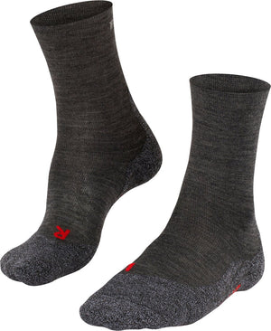 Falke tk2 sensitive anti-blaar dik wol functioneel materiaal wandelsokken dames grijs - maat 39-40