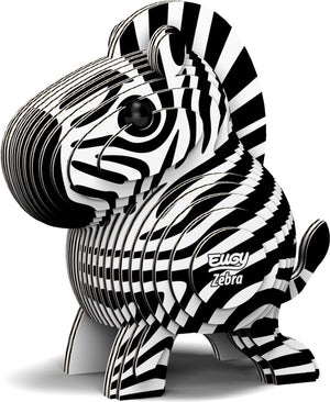 Eugy 3d puzzel - zebra - wilde dieren - duurzaam - verzamel ze allemaal - 6 jaar