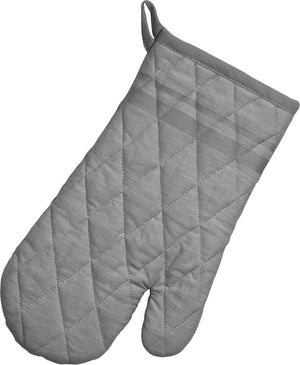 Kela ovenwant, ovenhandschoen, set van 4 stuks, katoen, donker grijs met streep, 31 x 18 cm - | tia